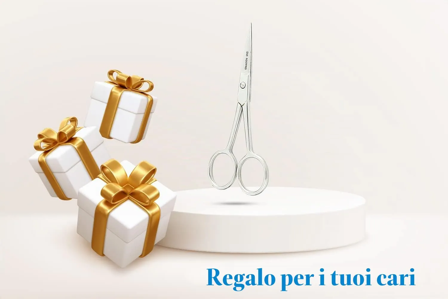 SMI 10 cm forbici baffi barba lama 3,3 cm