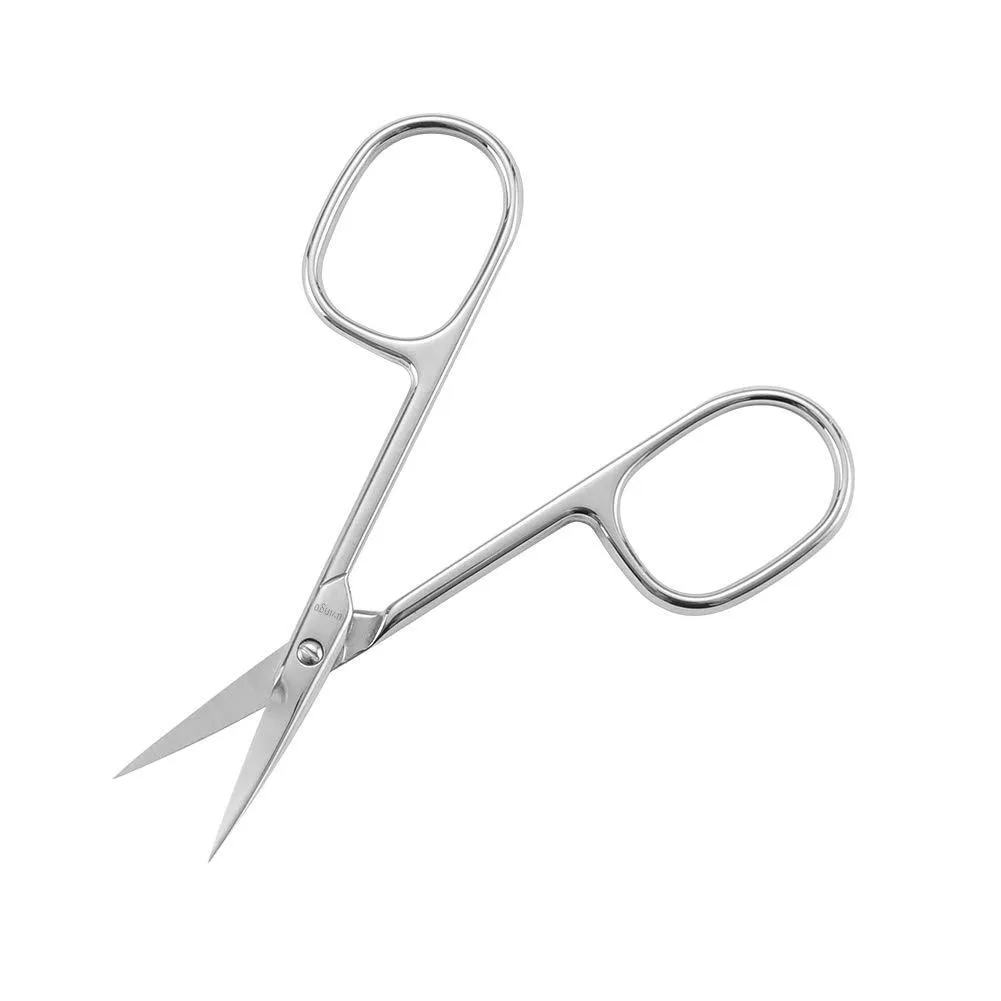 LIVINGO Forbicine Unghie Curve 3,5 Pollici Oro con Astuccio