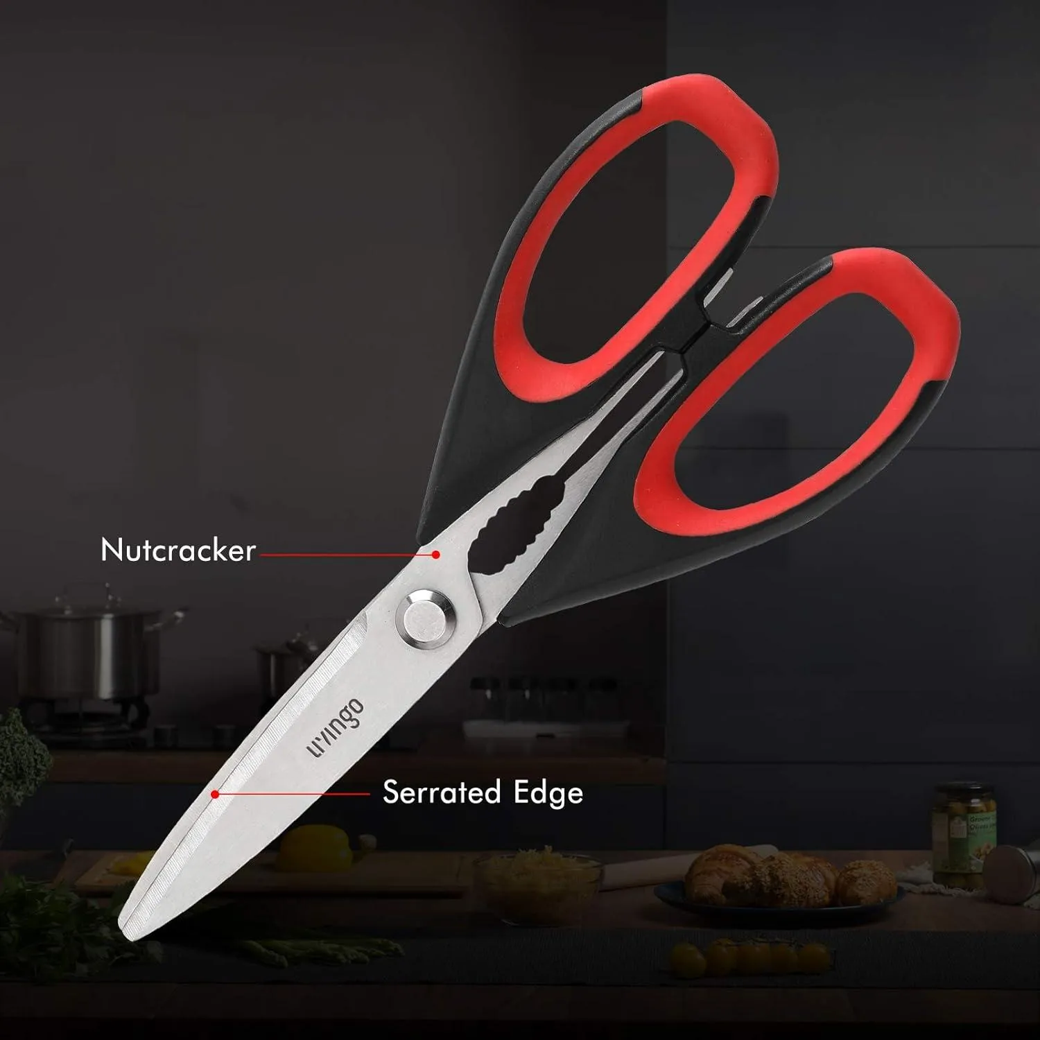 LIVINGO Forbici Cucina 8,5 Pollici Acciaio Multiuso