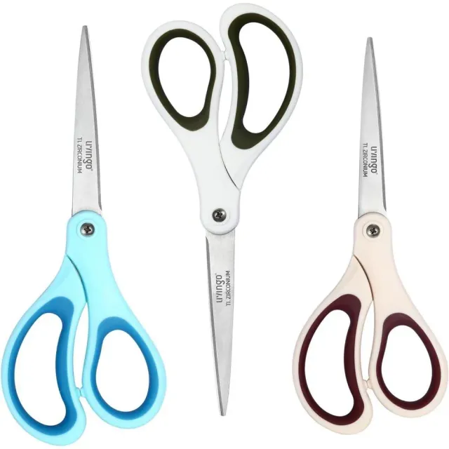 LIVINGO forbici multiuso 8” set 3 pezzi pastello titanio