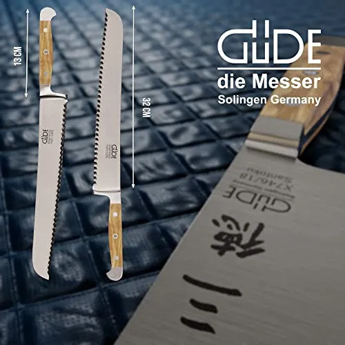 Franz Güde Alpha Olive coltello pane 32 cm seghettato
