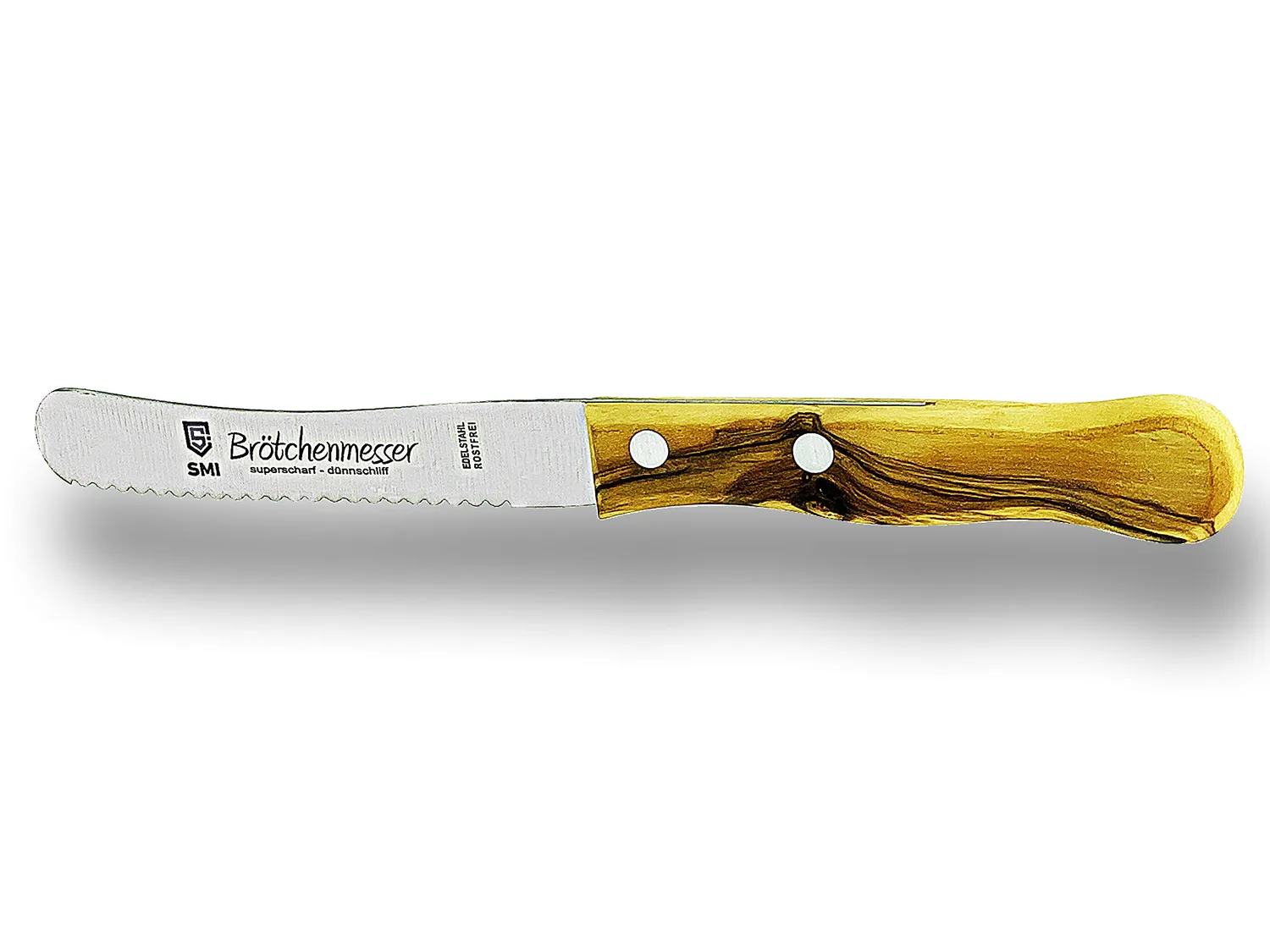 SMI Coltello Pane 11,3 cm da Tavola Ulivo Seghettato