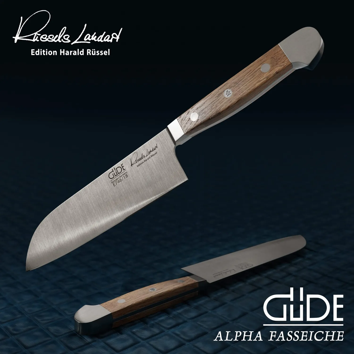 Güde Alpha Fasseiche Santoku 18 cm coltello rovere