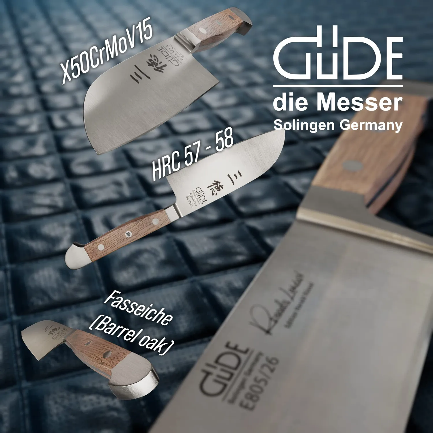 Güde Alpha Fasseiche Santoku coltello 14 cm rovere forgiato