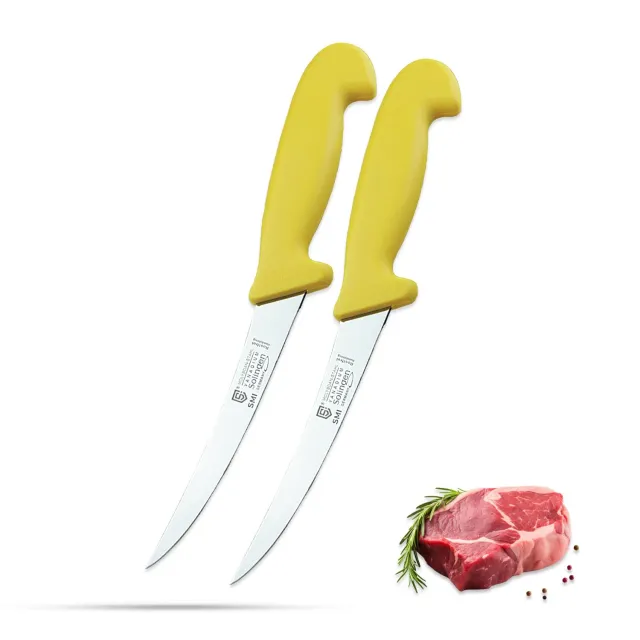 SMI coltelli disosso curvi 6 pollici set 2 pz Solingen gialli
