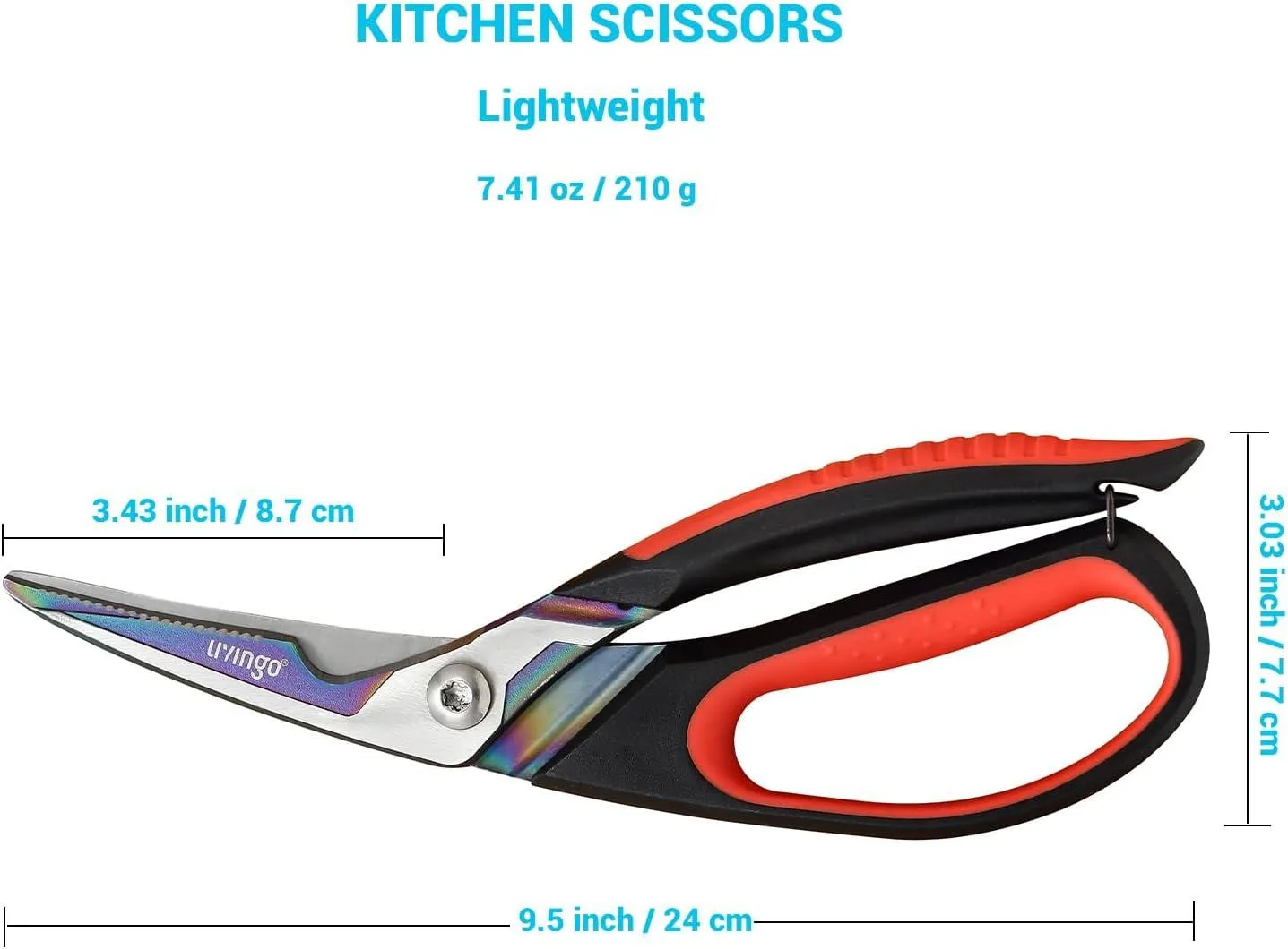 LIVINGO Cesoie Pollo 9.5" Titanio Inox Antiruggine