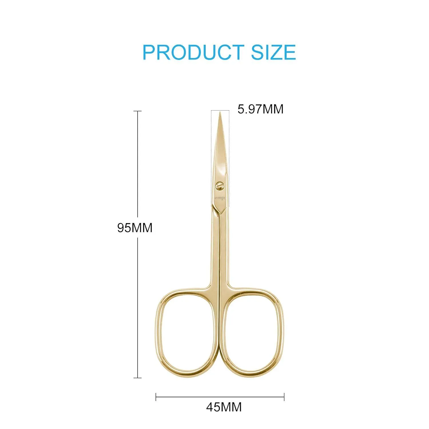 LIVINGO forbicine unghie curve 3,5 pollici oro manicure
