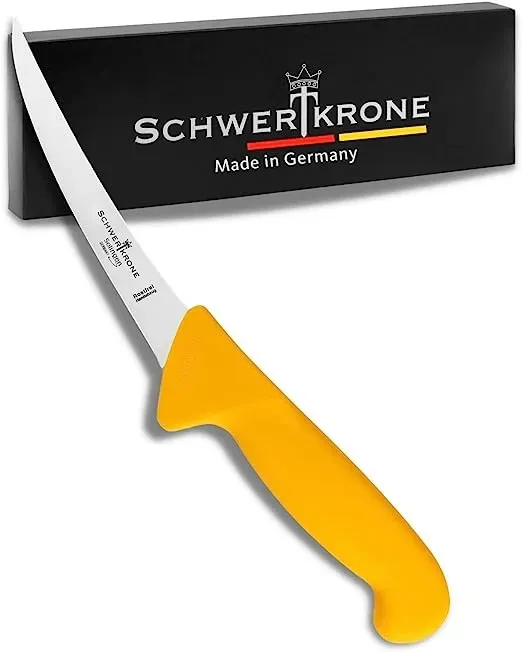 Schwertkrone coltello disosso 14 cm manico giallo inox
