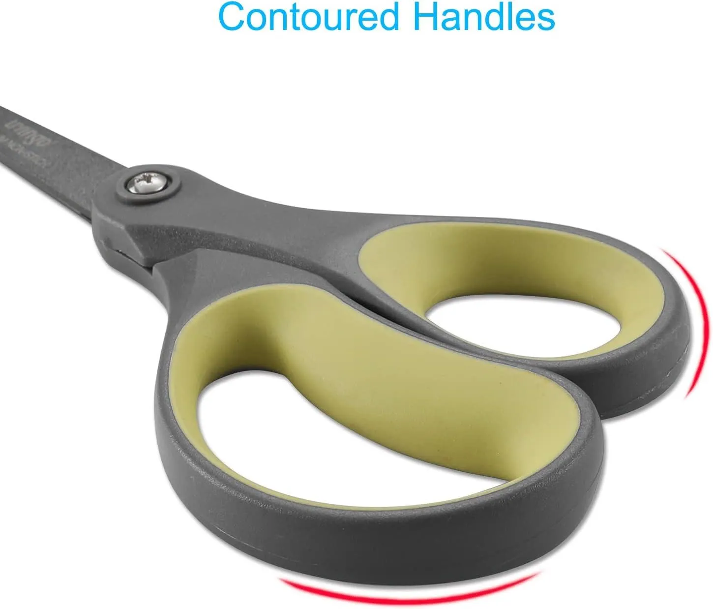 LIVINGO forbici ufficio 8" 2 pz antiaderenti verde giallo