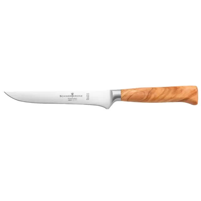 Schwertkrone Leto Coltello Disosso Forgiato Ulivo 17 cm