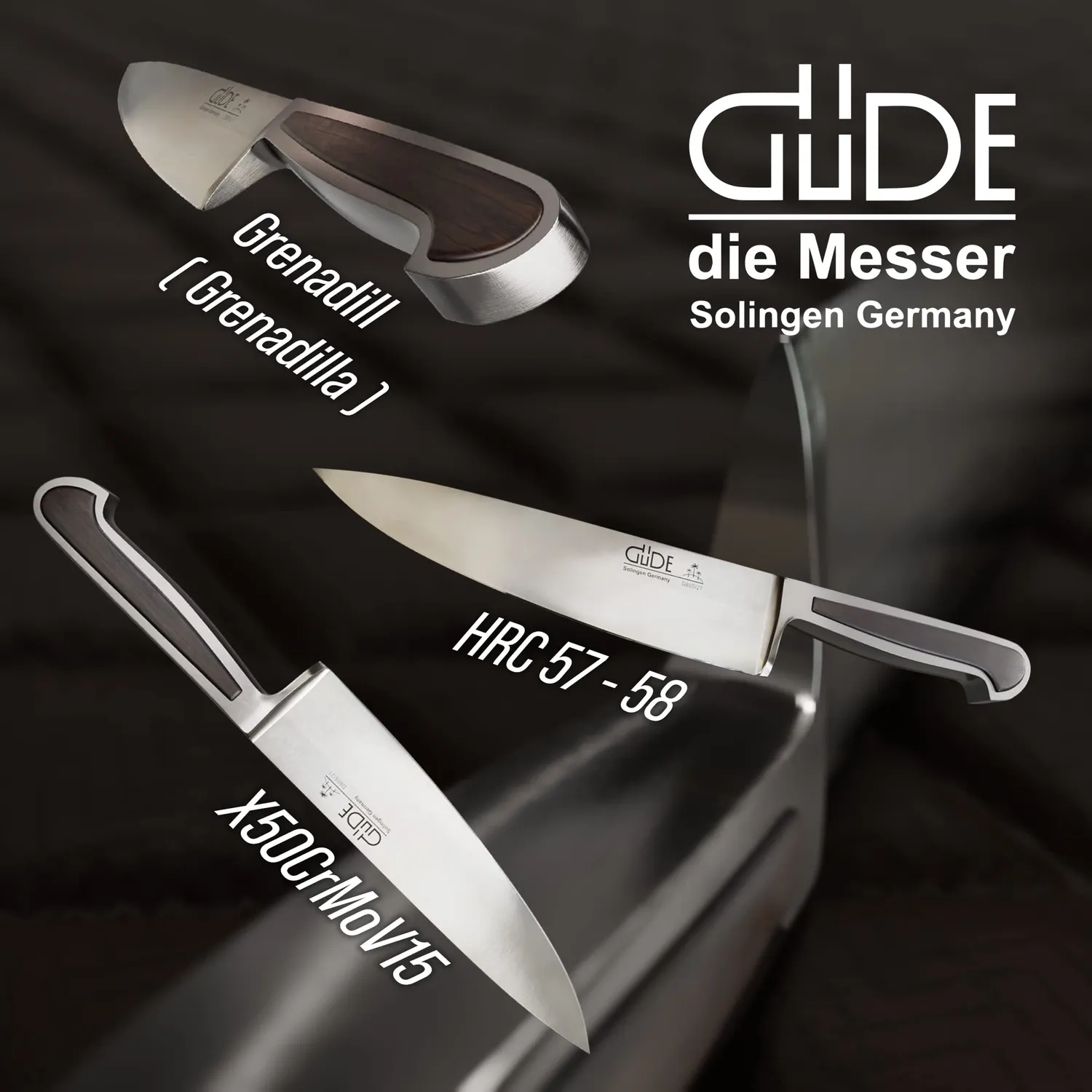 Güde Delta D805/21 Coltello Cuoco 21 cm Granadilla