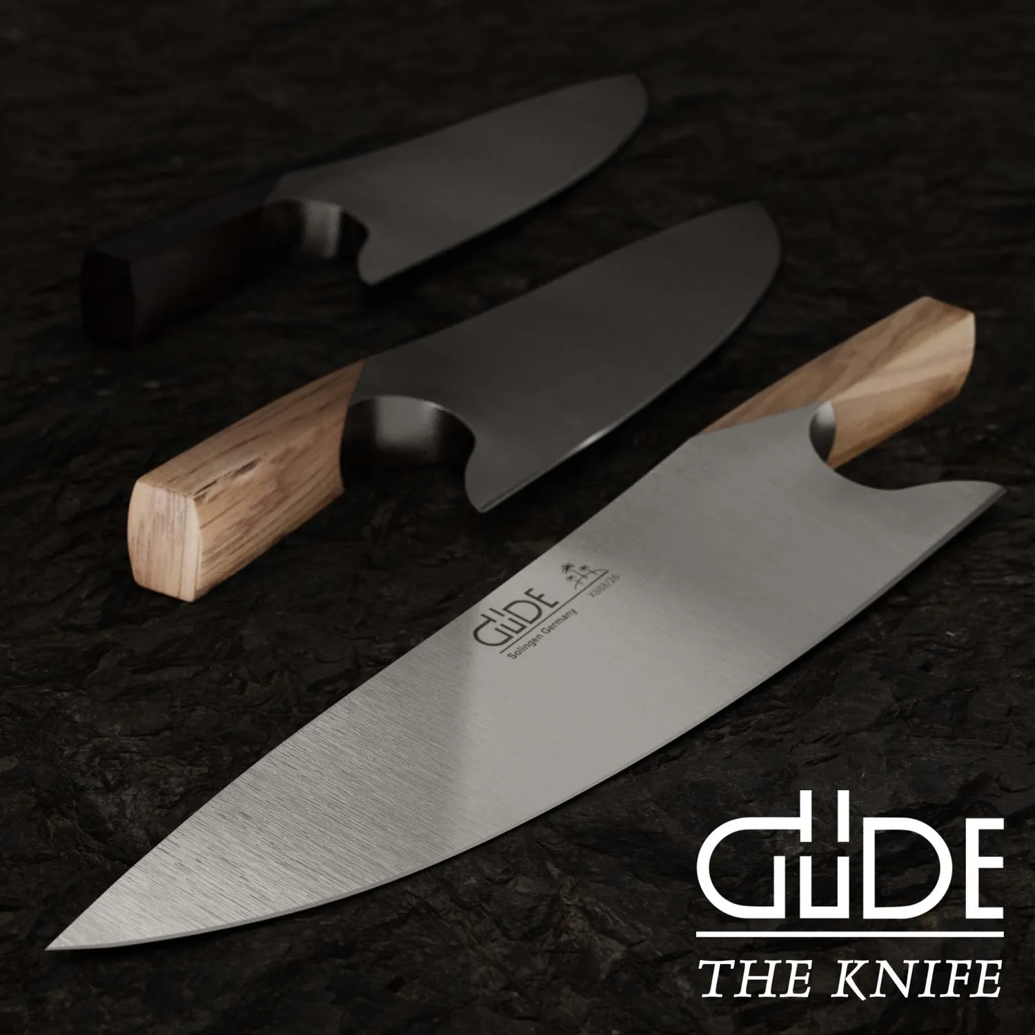 Güde The Knife coltello chef 26 cm legno ulivo