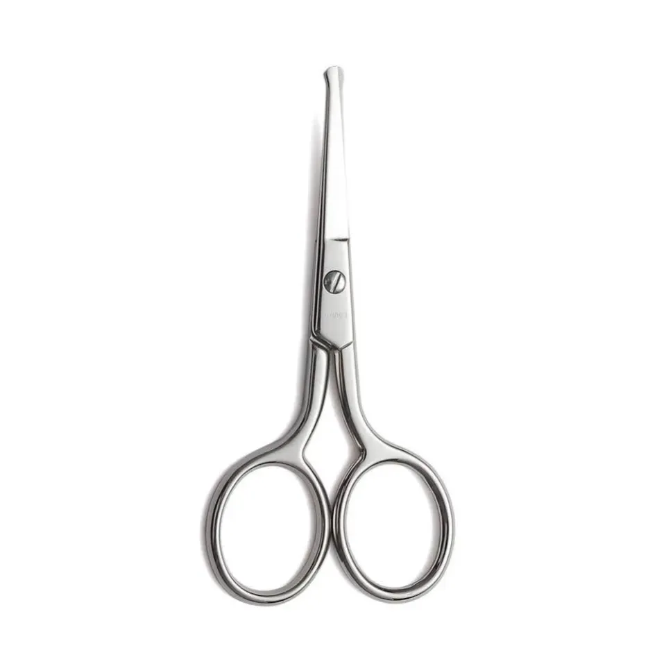 LIVINGO forbicine naso viso set 2 pezzi punta tonda inox