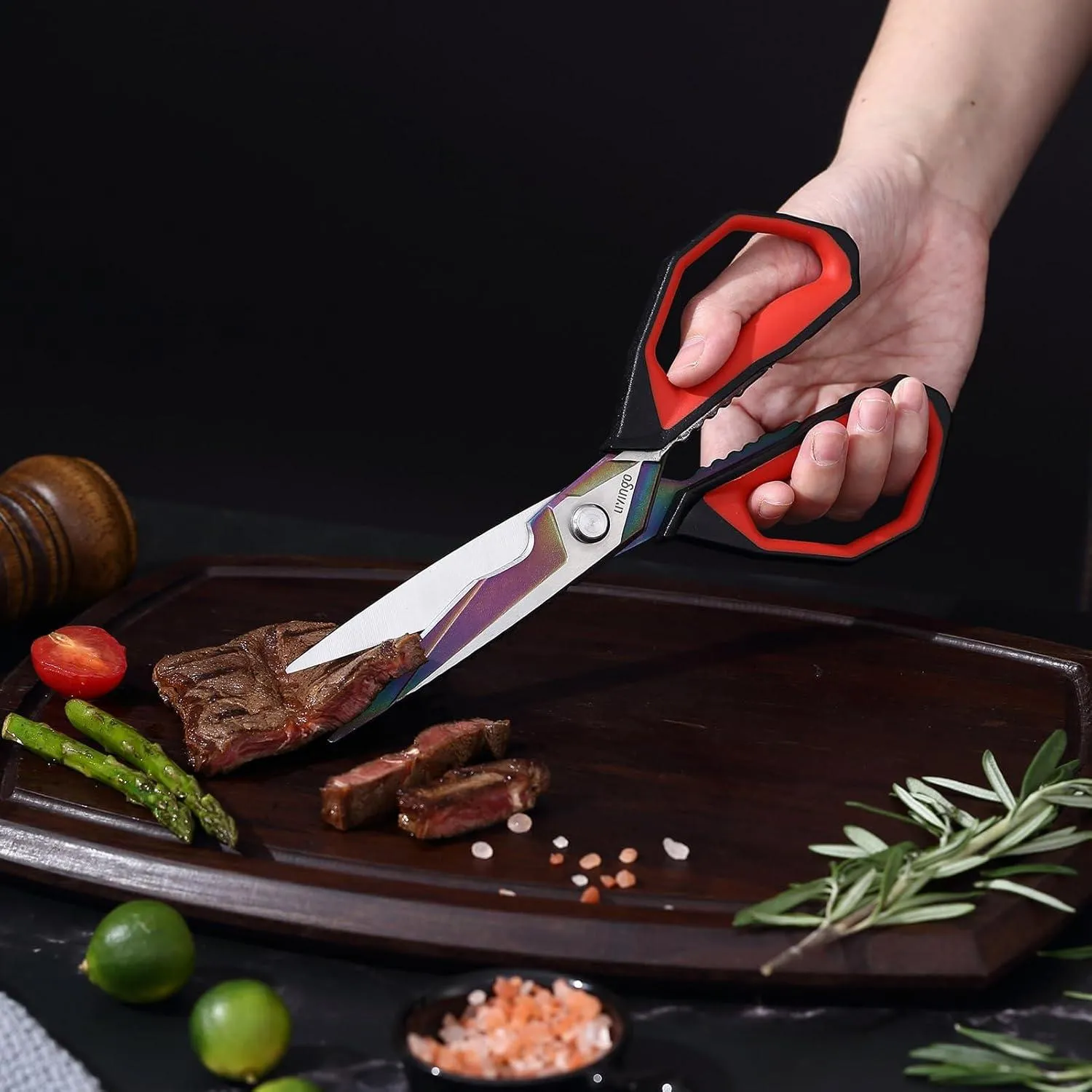 LIVINGO Heavy Duty Forbici Cucina 9,5 Pollici Titanio