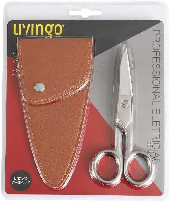 LIVINGO Forbici Elettricista 5,5" Spellafili Dentata