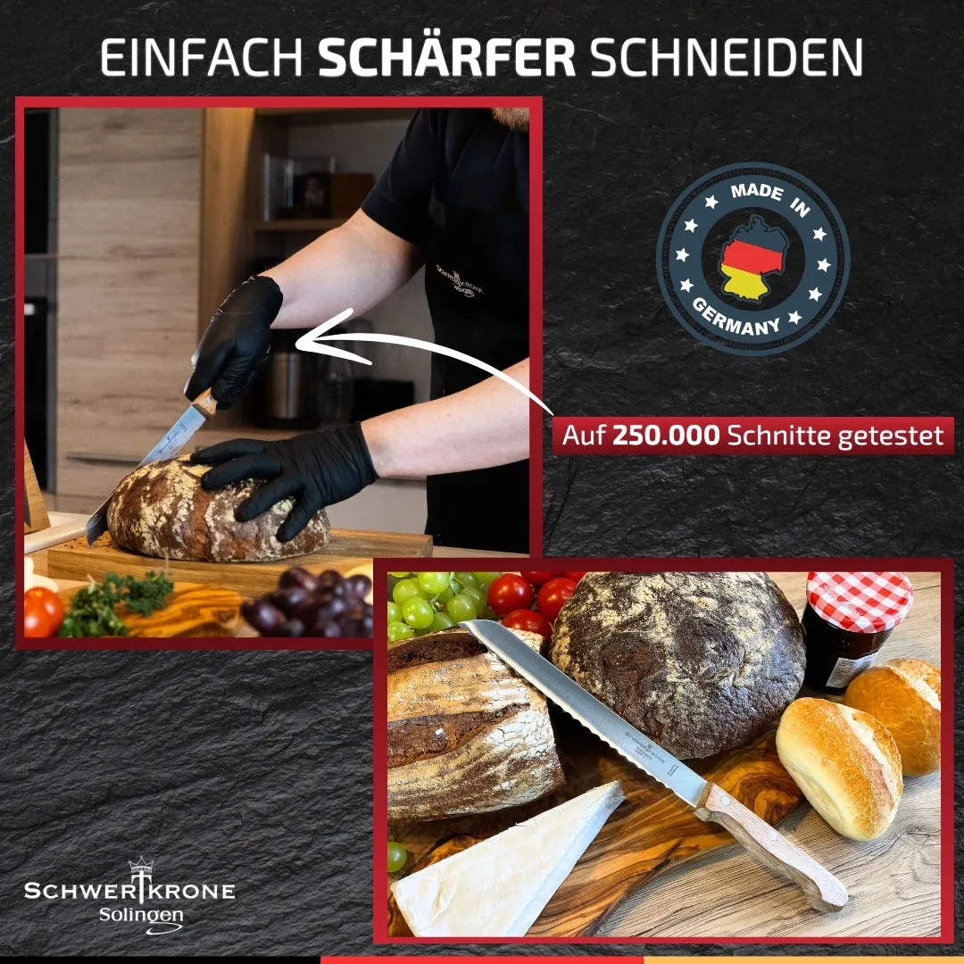 Schwertkrone Coltello da Pane Faggio 20 cm Seghettato