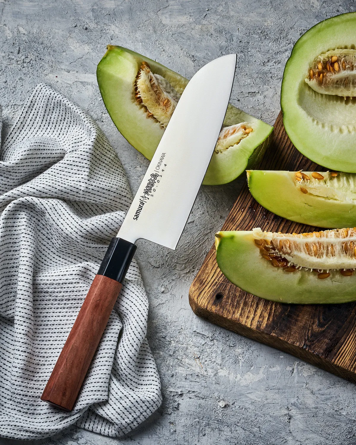 Samura Okinawa SO-0194 coltello santoku 175 mm palissandro