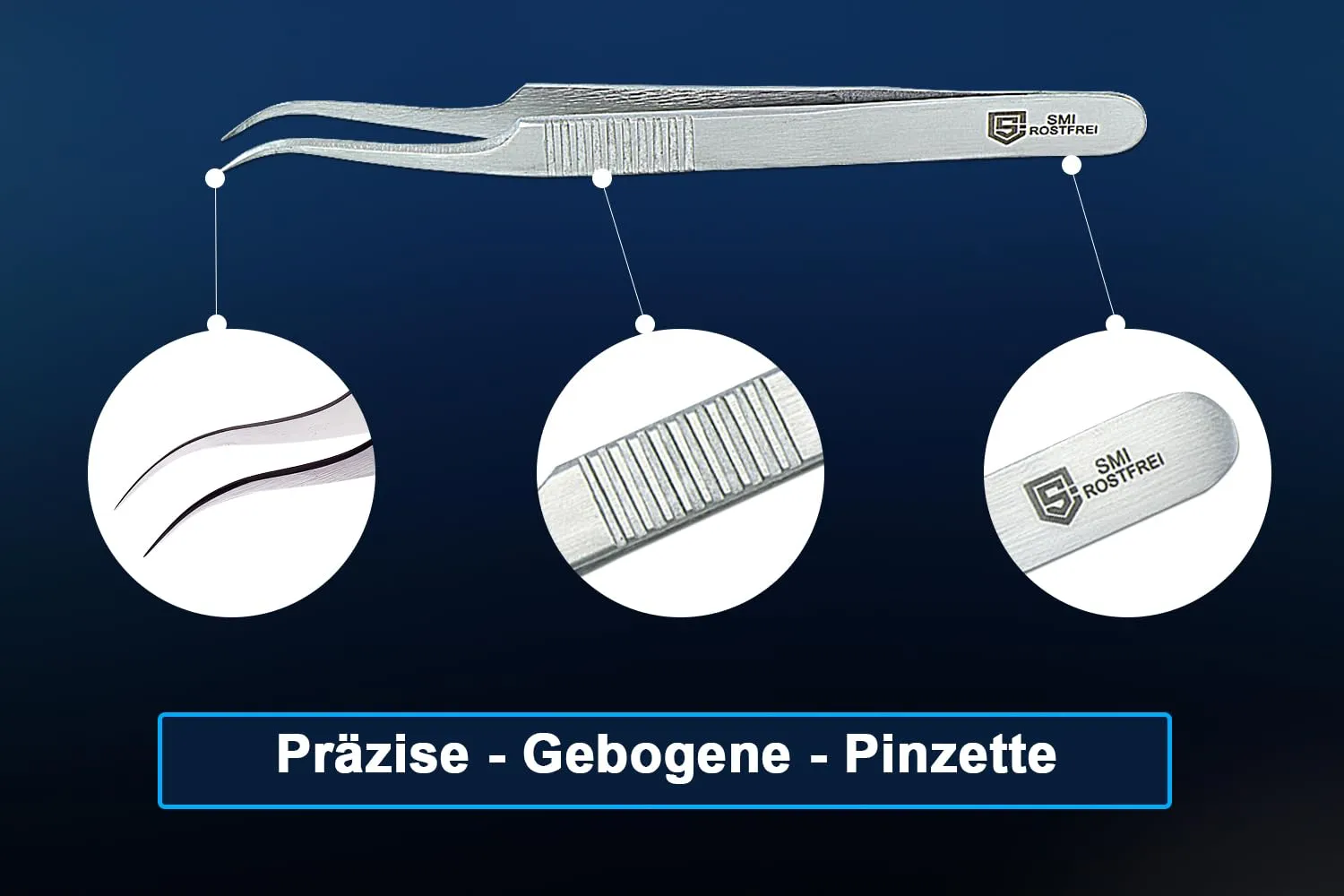 SMI Pinzetta Extension Ciglia Curva 11,5 cm Inox