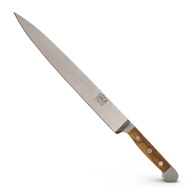 Güde Alpha-Olive coltello prosciutto 26 cm legno ulivo
