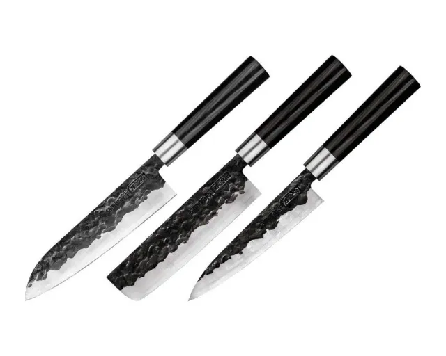 Samura Blacksmith set coltelli 3 pezzi martellati