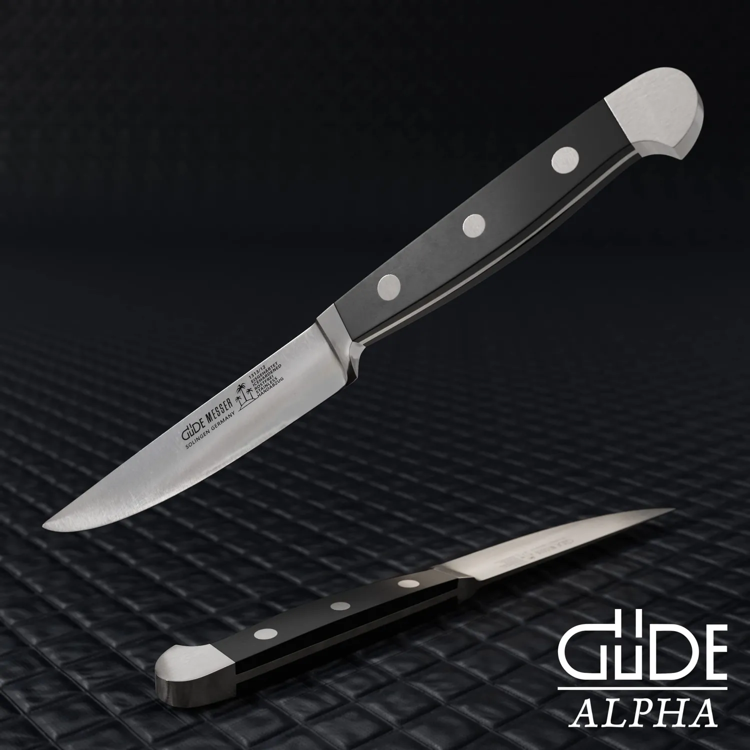 Güde Alpha POM coltello bistecca 12 cm nero forgiato