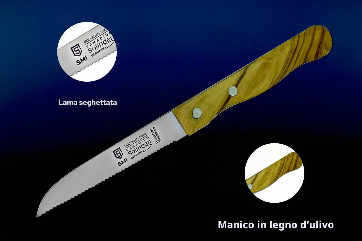 SMI spelucchino seghettato ulivo 9 cm frutta