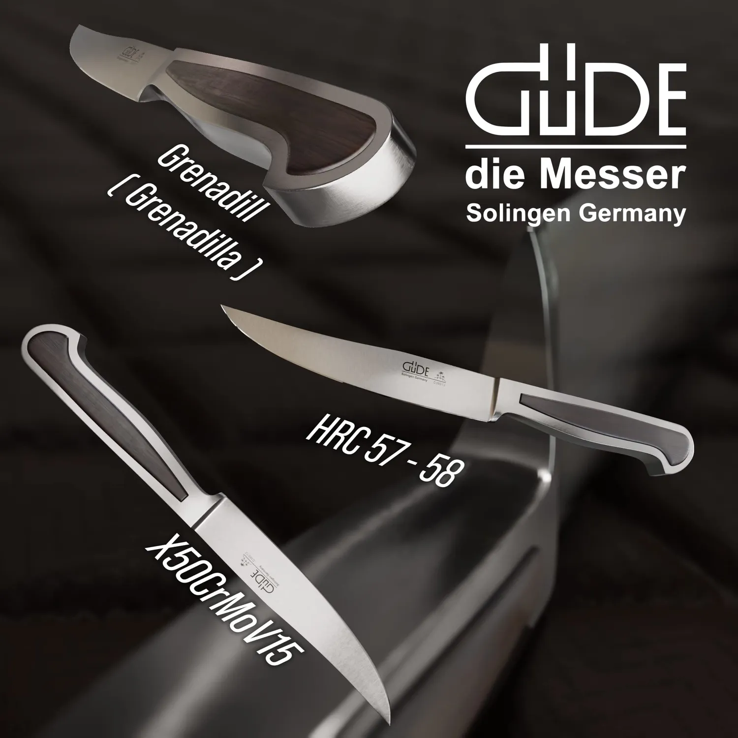 Güde Delta coltello bistecca 12 cm grenadilla
