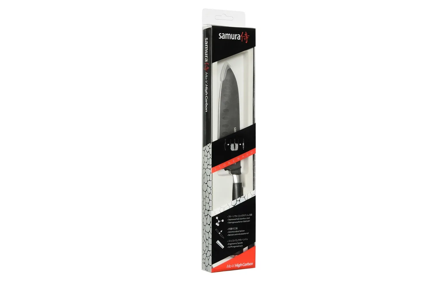 Samura Mo-V Stonewash coltello santoku 138 mm AUS-8