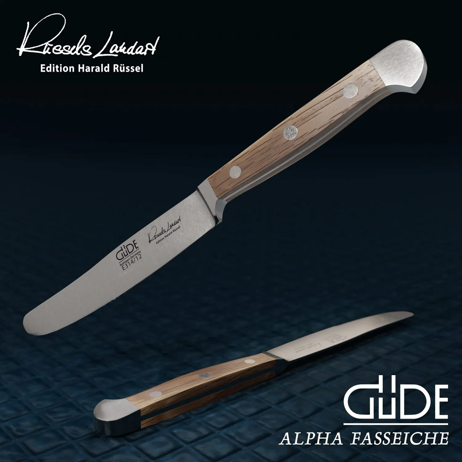 Güde Alpha Fasseiche coltello tavola 12 cm quercia forgiato