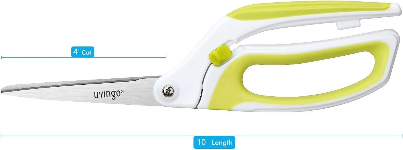 LIVINGO 10" Forbici Sarto a Molla Acciaio Verde