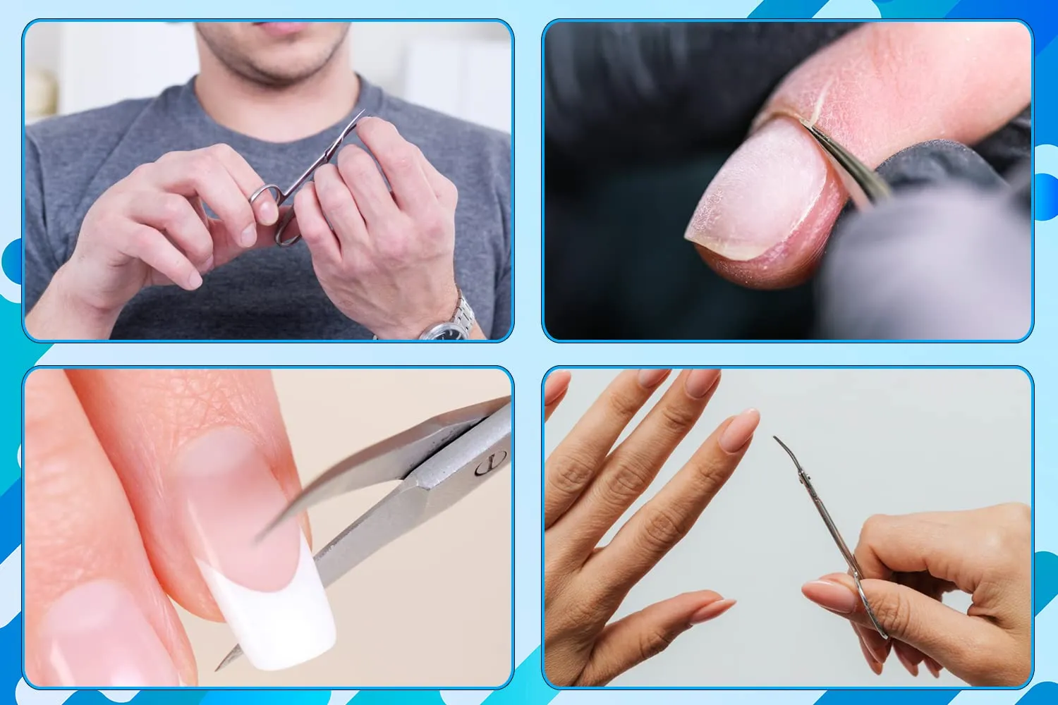 SMI forbicine unghie cuticole 9,5cm curve inox manicure