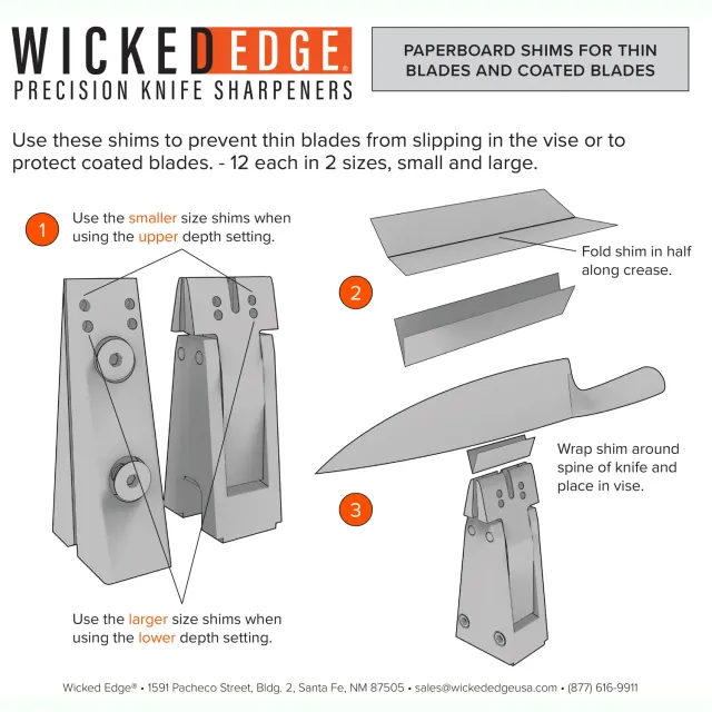 Wicked Edge spessori morsa 24 pezzi lame sottili