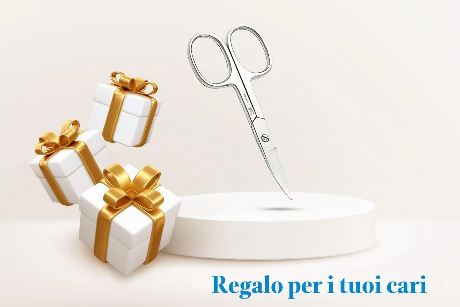 SMI 9,5 cm forbici unghie mancini lama curva
