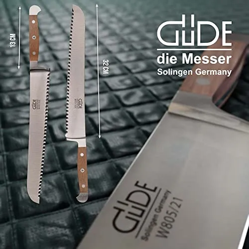 Güde Alpha Walnut coltello pane 32 cm mancino noce