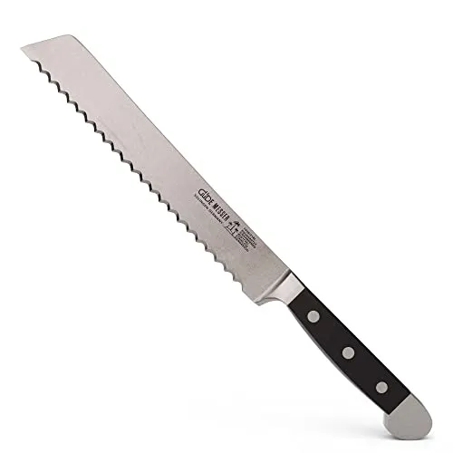 Güde Alpha coltello pane 21 cm nero seghettato