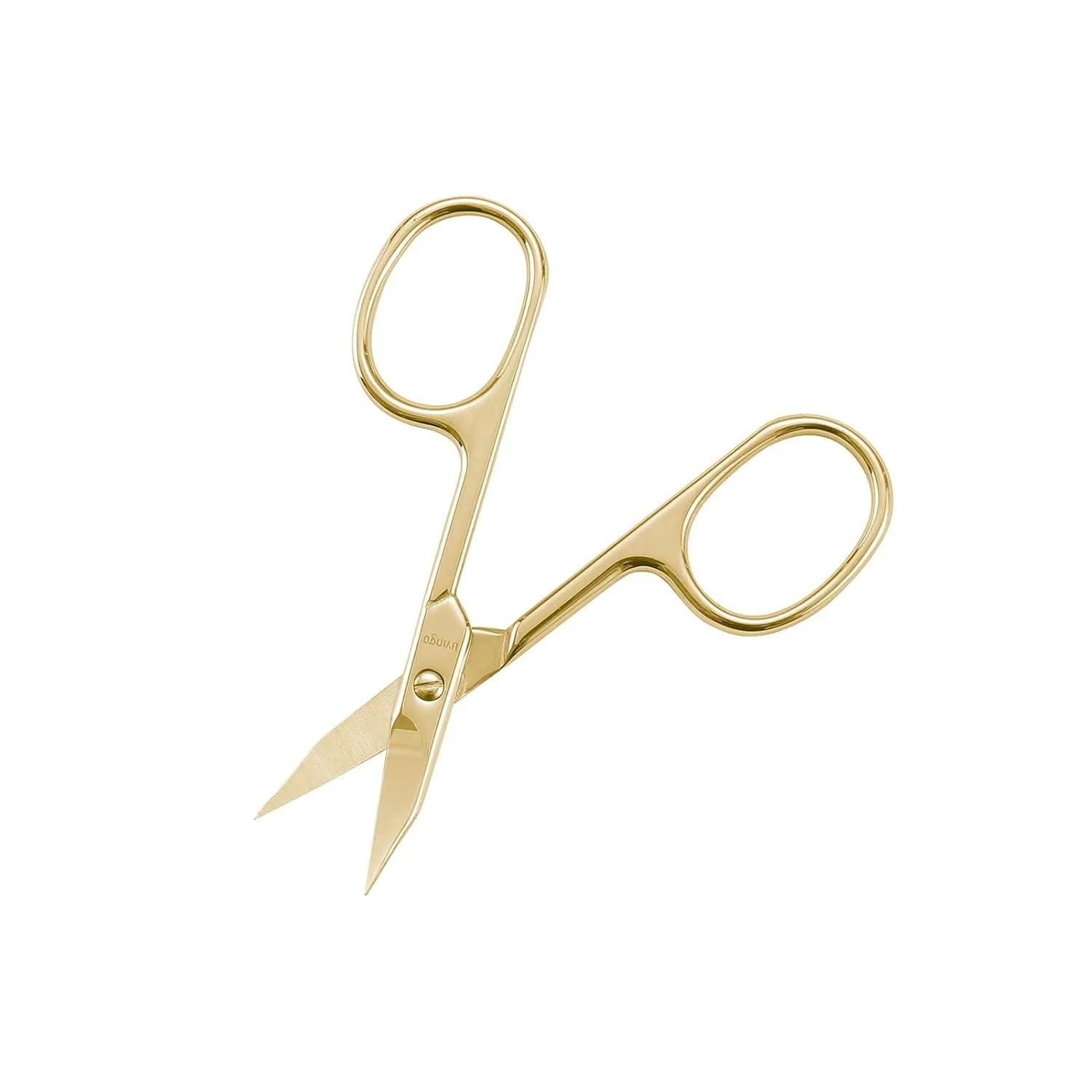 LIVINGO Forbici Unghie Curve 3,5" Oro con Astuccio