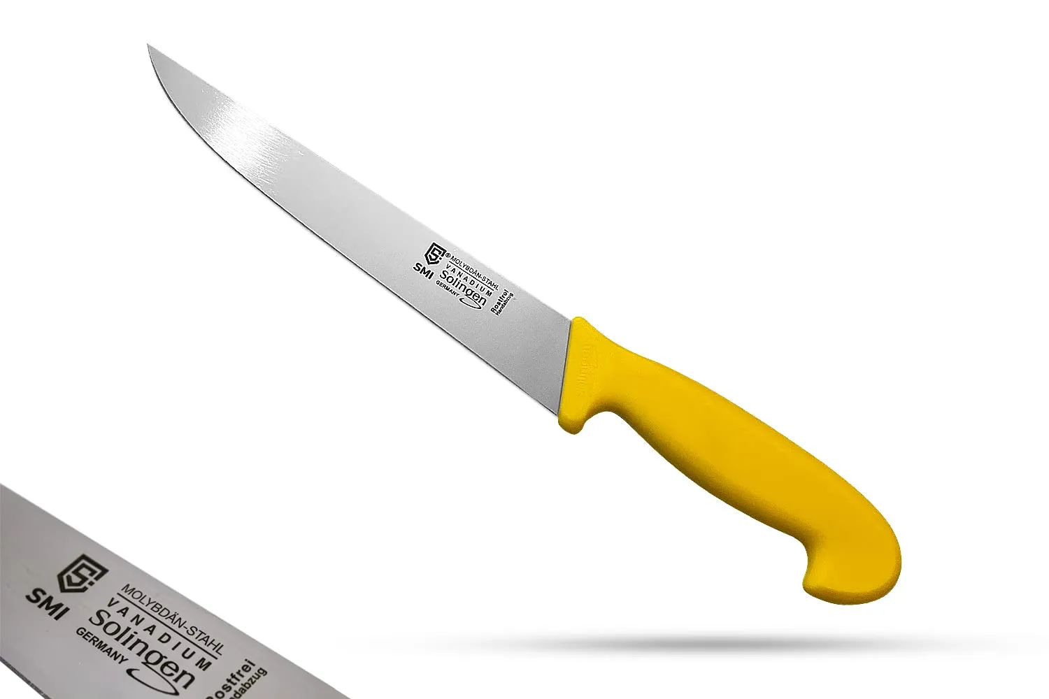 SMI Solingen Coltello Macellaio 8 pollici manico giallo