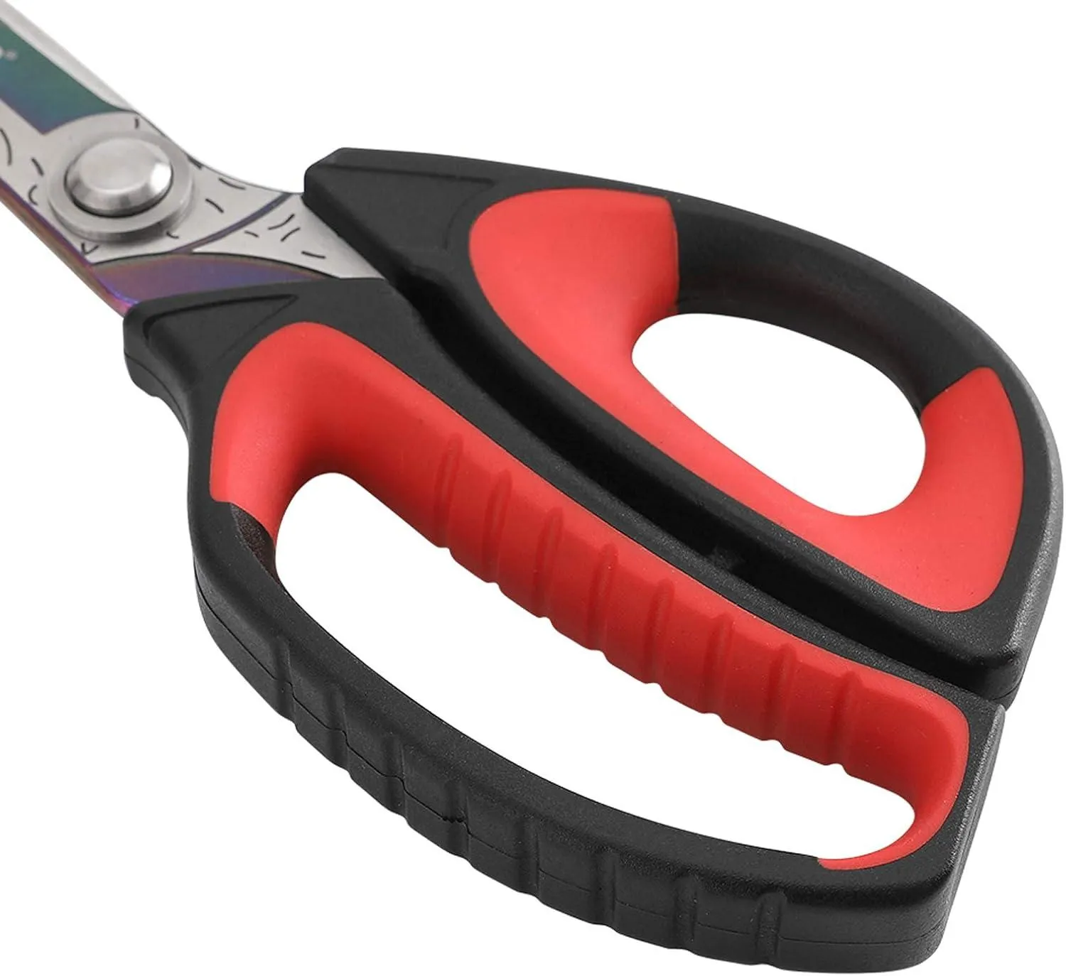 LIVINGO Forbici Multiuso Titanio 10" Rosse Heavy Duty