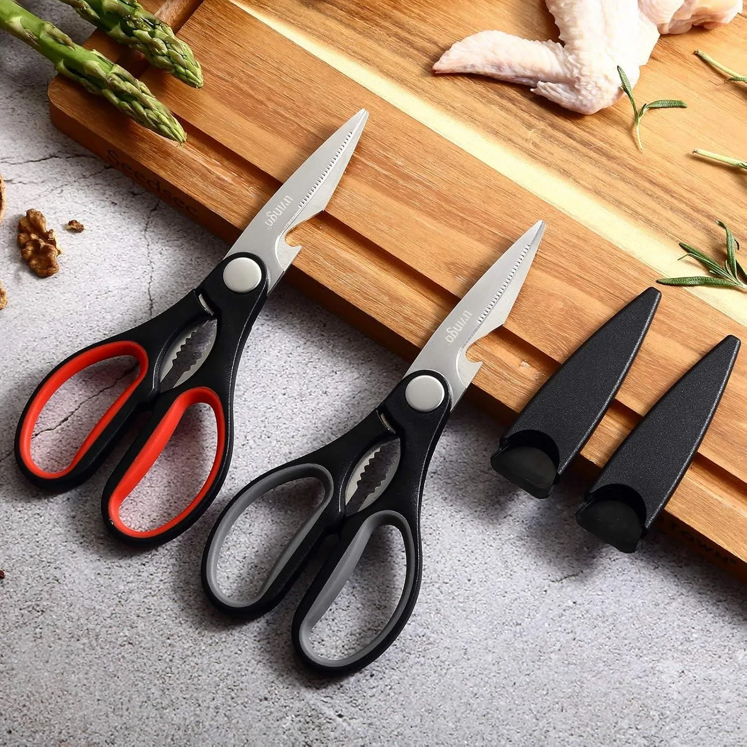 LIVINGO Forbici Cucina Multiuso Inox 2 Pezzi Apribottiglie