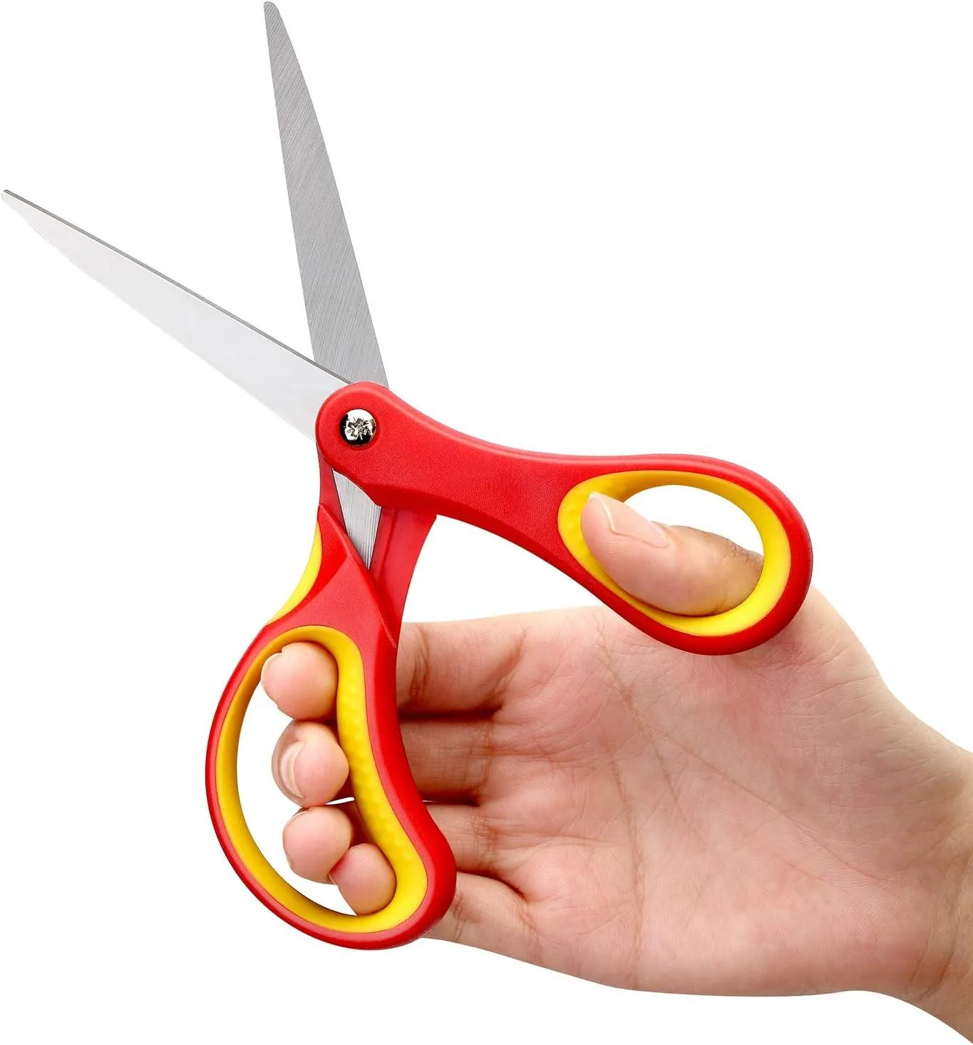 LIVINGO Forbici Scuola 7" Punta Appuntita 3 Pezzi Affilate