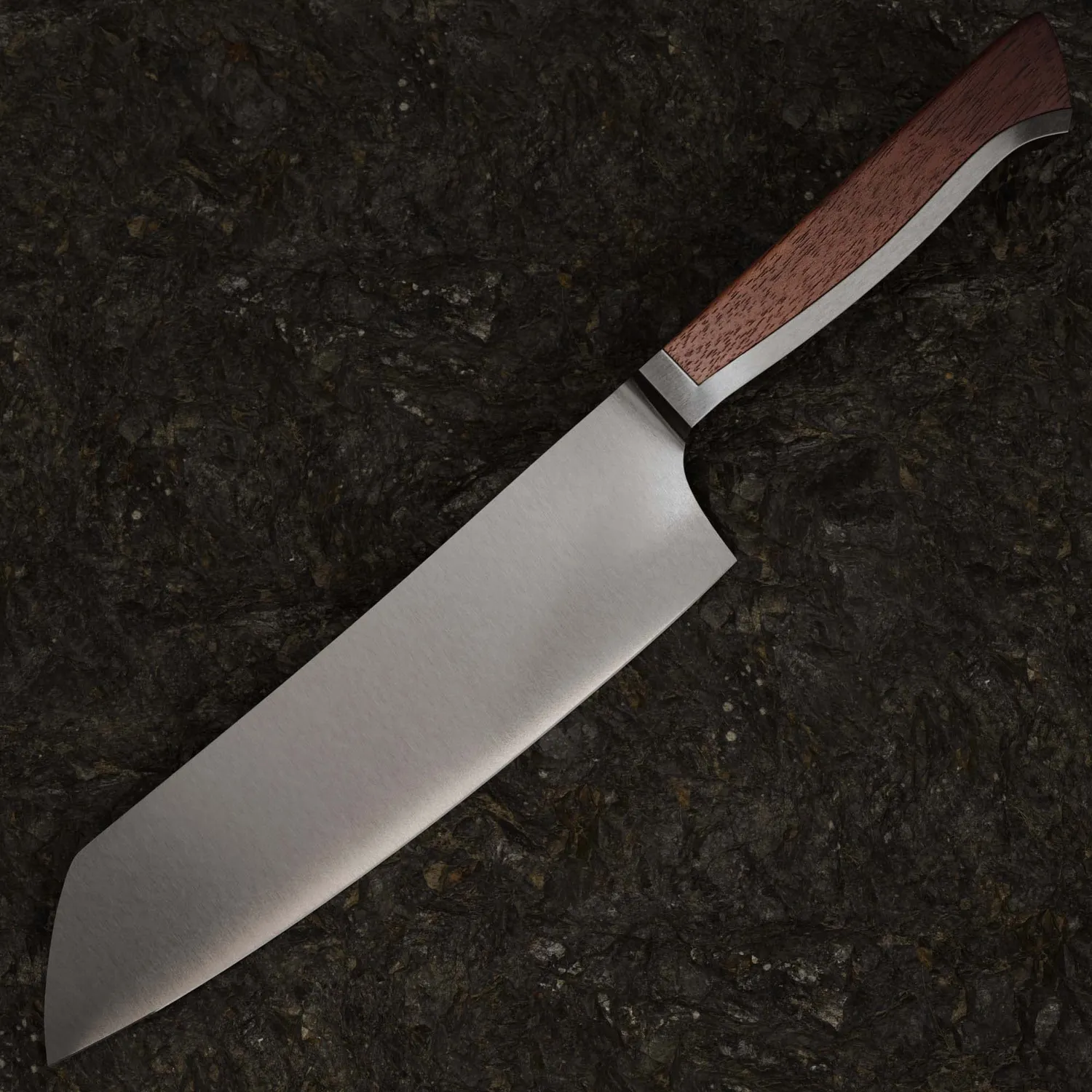 Güde Caminada Santoku 18 cm noce coltello cucina forgiato