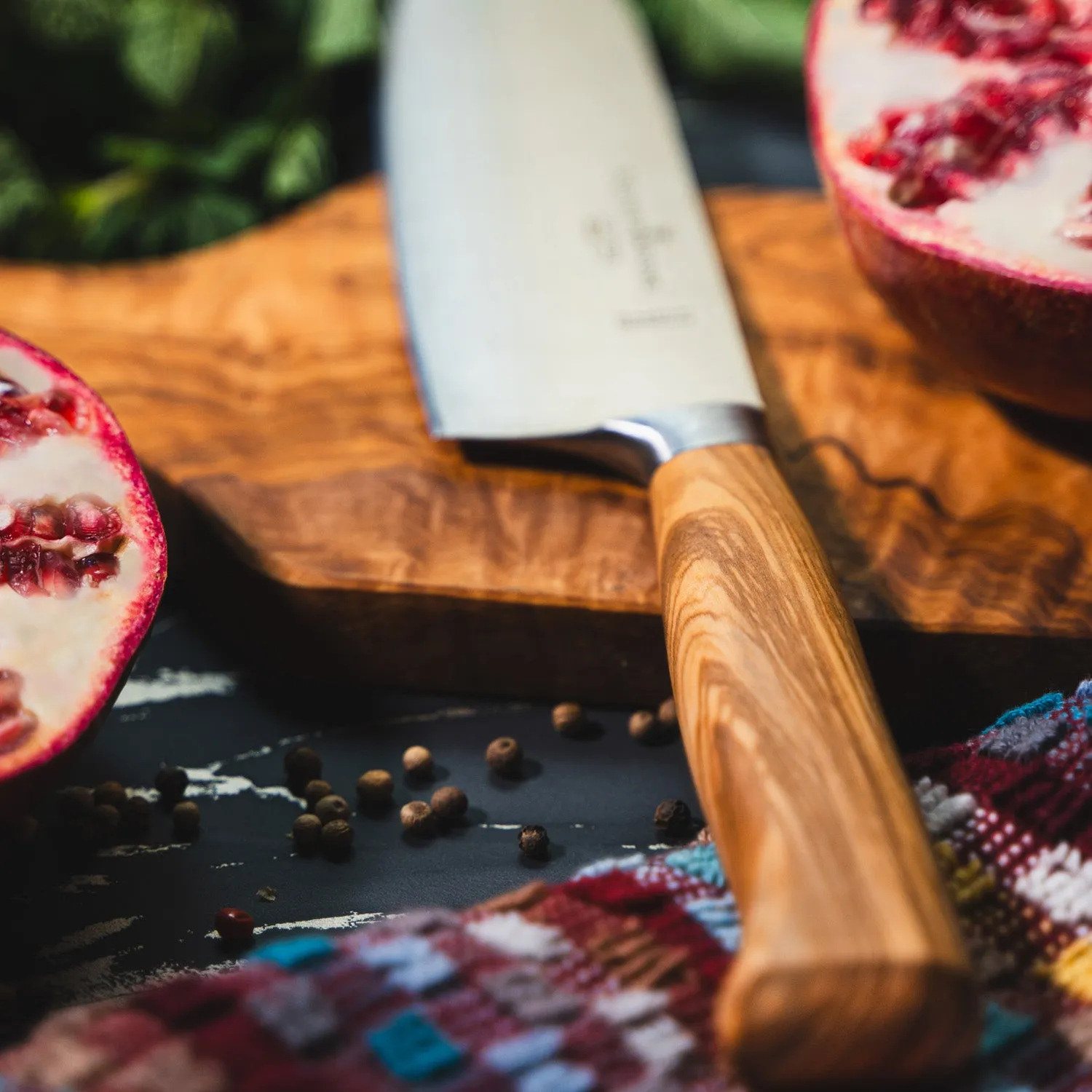 Schwertkrone Olivenholz coltello chef 20 cm forgiato