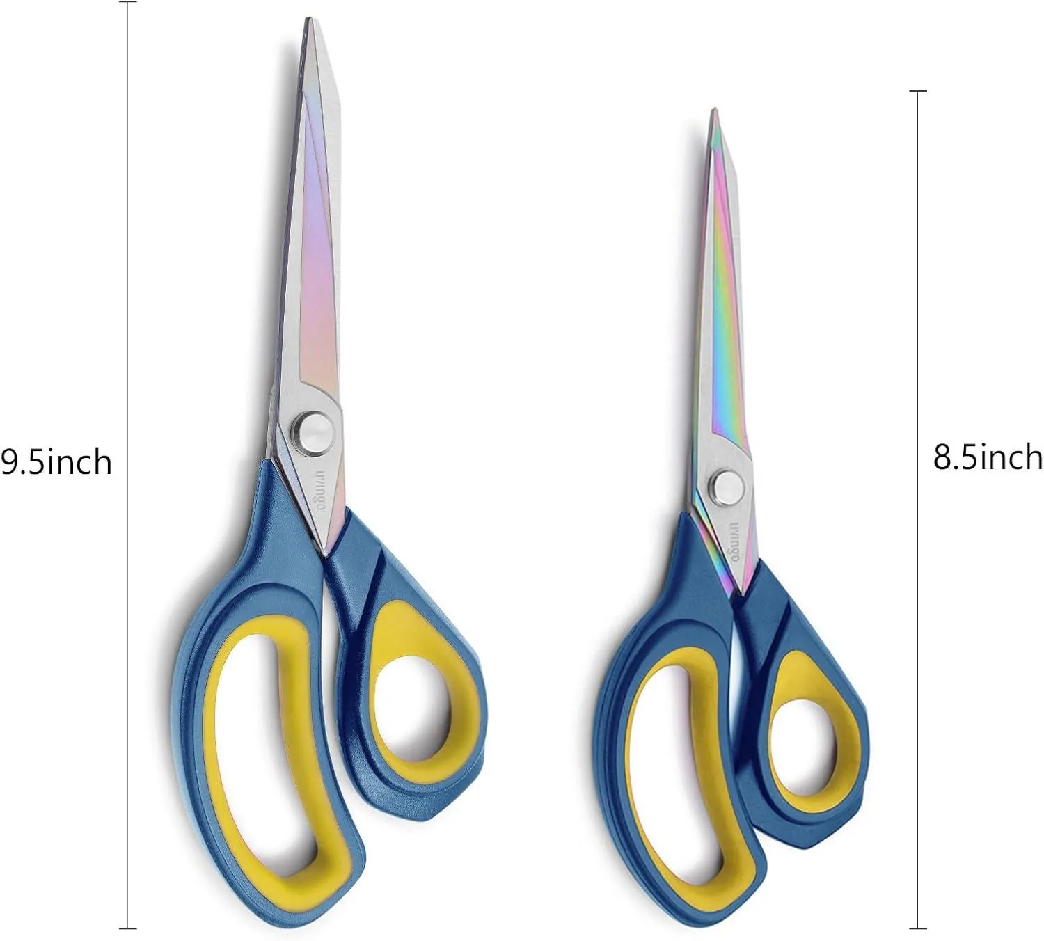 LIVINGO Forbici Sarto 8.5+9.5" Titanio Blu Giallo