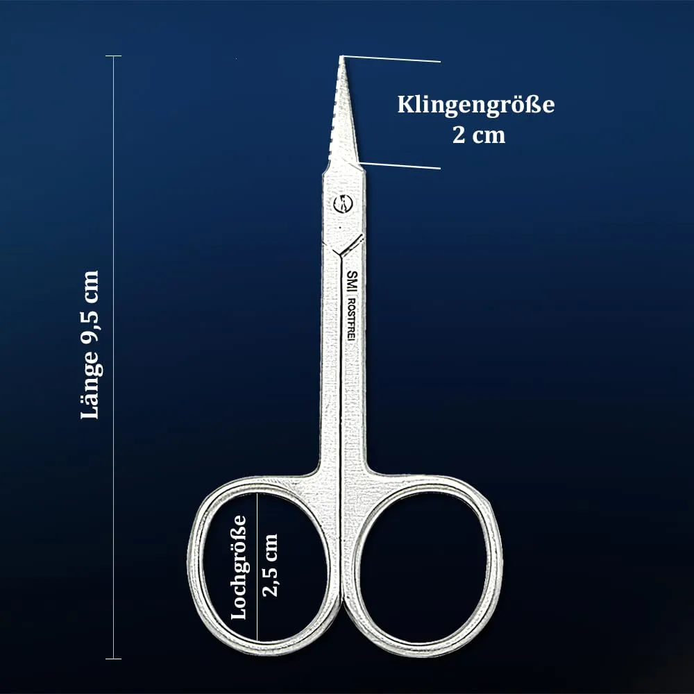 SMI Forbici cuticole curve 9,5 cm acciaio inox custodia