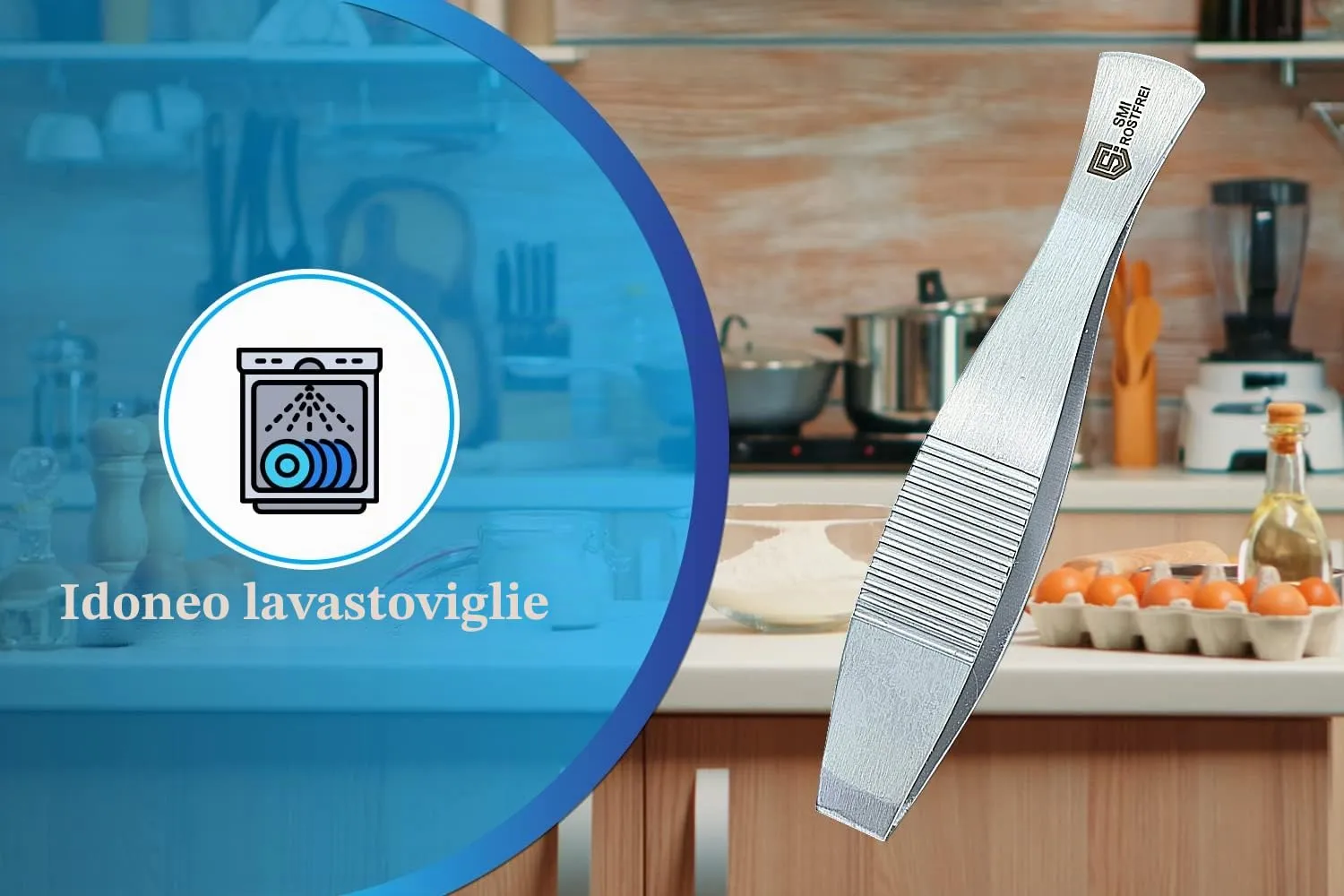 SMI Pinzetta Lische Pesce 14 cm Acciaio Inox