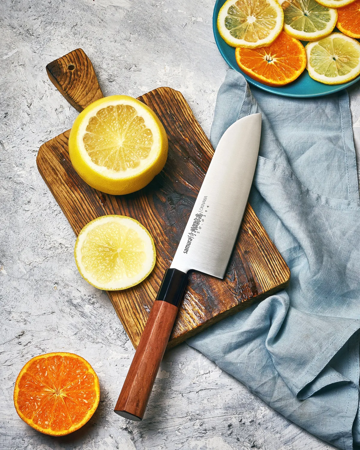 Samura Okinawa SO-0194 coltello santoku 175 mm palissandro