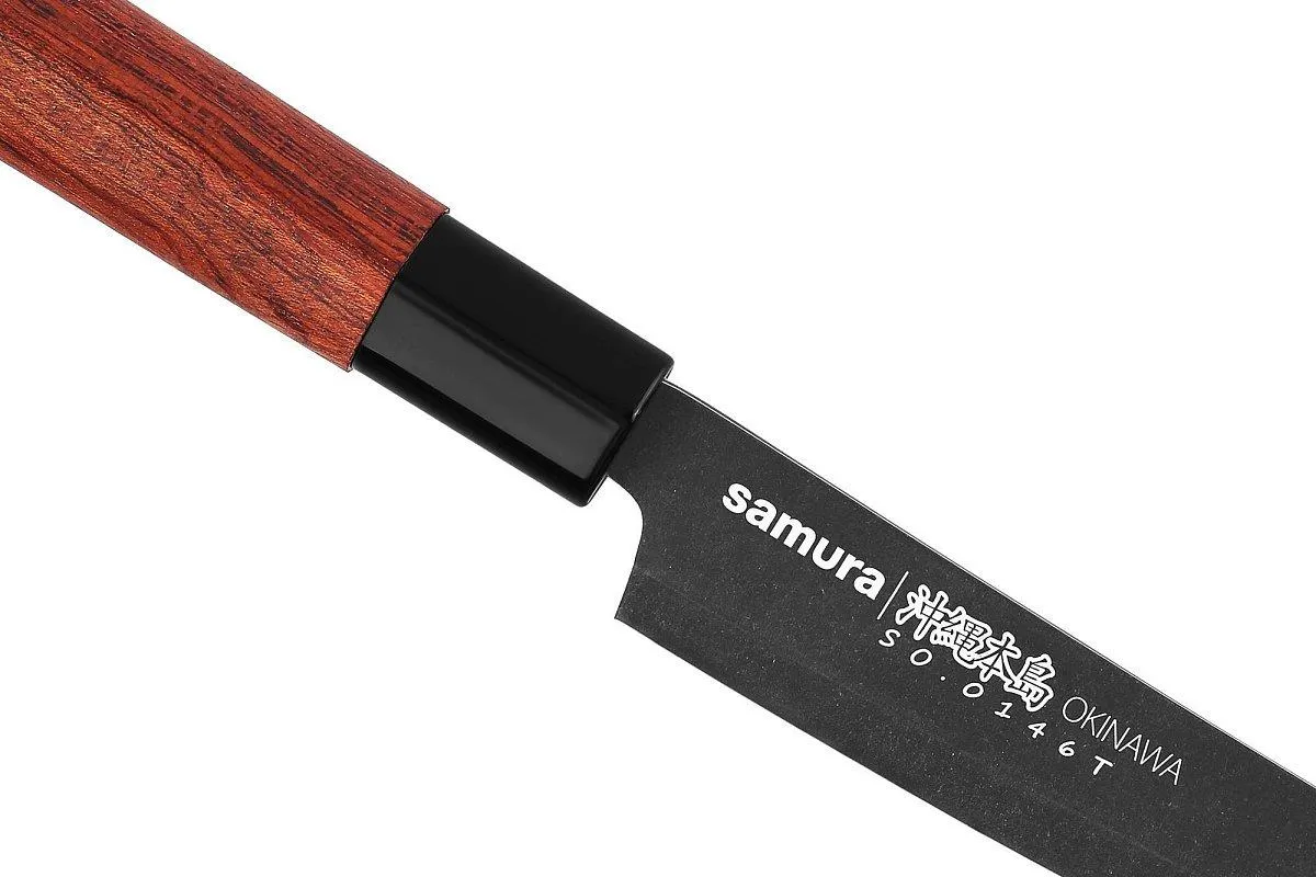 Samura Okinawa Stonewash coltello slicing tanto 230 mm