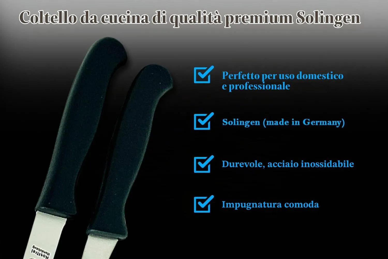 SMI Set 2 Spelucchini Solingen Nero Acciaio Tedesco