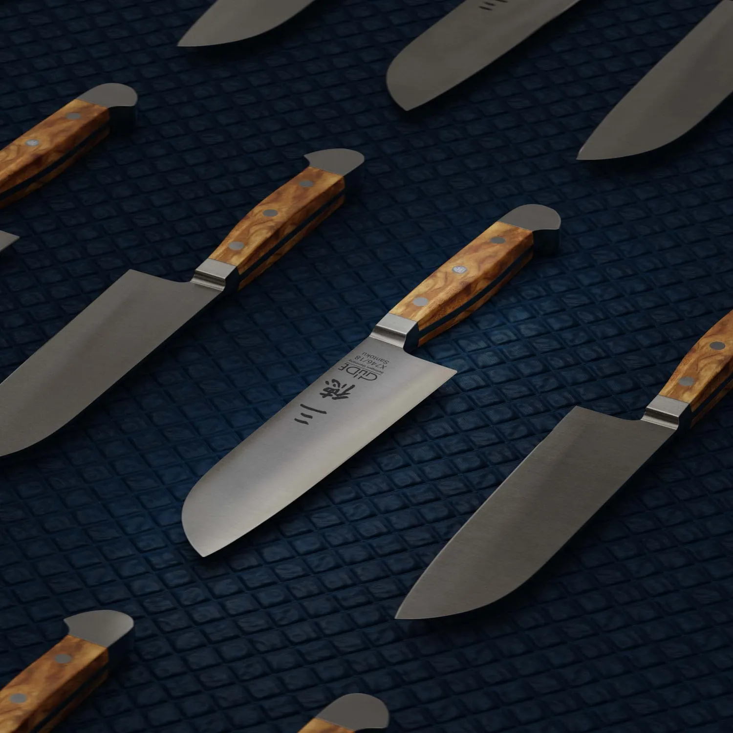 Güde Alpha Olive Santoku 18 cm coltello ulivo