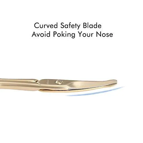 LIVINGO 8285 forbicine naso e baffi 2 pz punta tonda curve